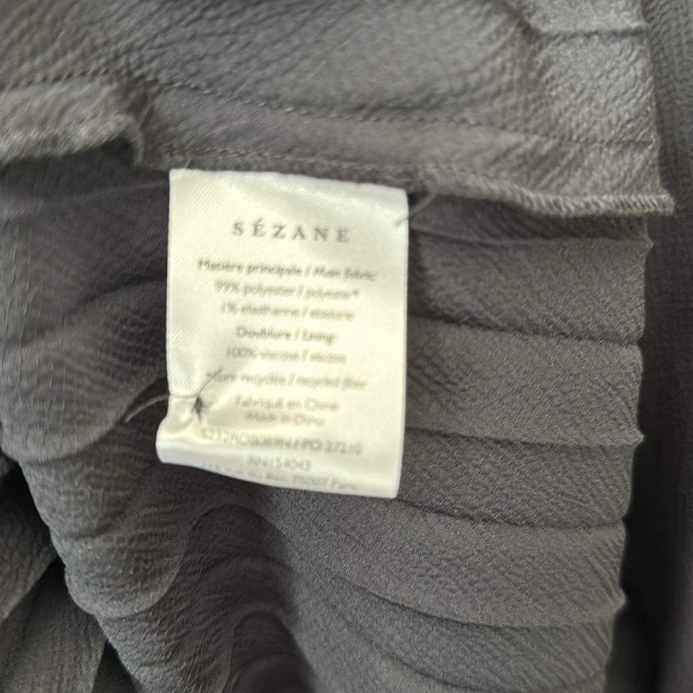 Sezane Black Pleated Dress Size 4 - Picture 10 of 10